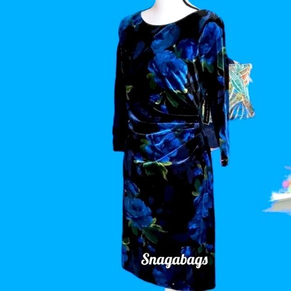 JESSICA HOWARD NWT MISSY SHEATH VELOUR DRESS SIZE 10 - Picture 7 of 10